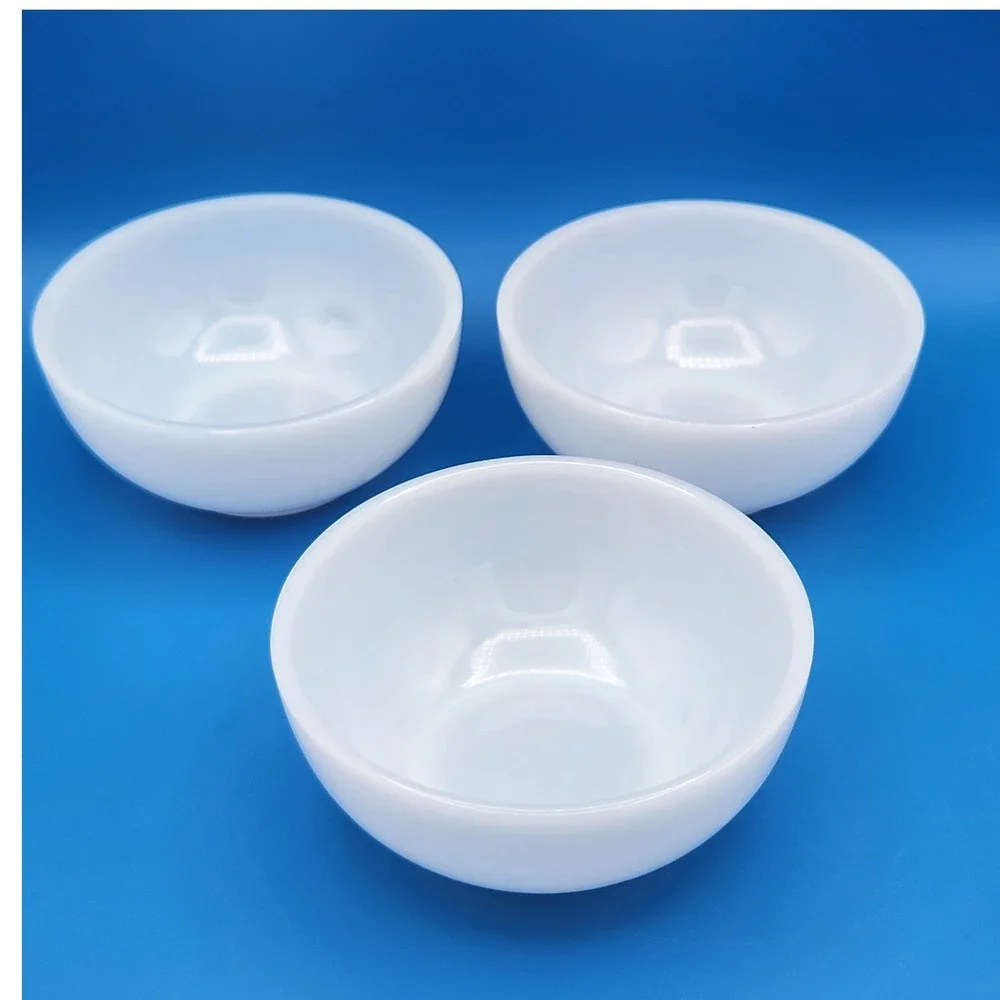 Vintage‎ Fire King Milk Glass Oven Ware Soup Cereal Bowls # 34